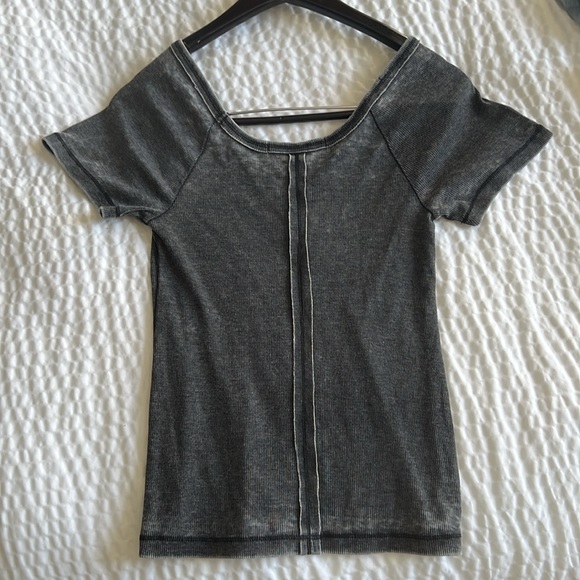 Project Social T Dark Gray Scoop Neck Tee - Picture 2 of 2